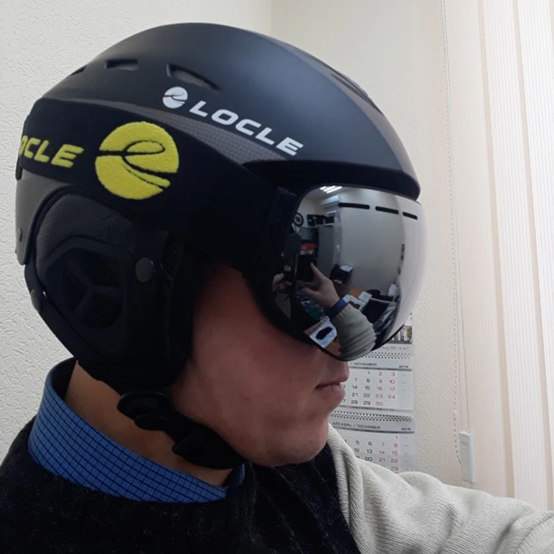 LOCLE Anti-fog Ski Goggles UV400 Ski Glasses Double Lens Skiing Snowboard Snow Goggles Ski Eyewear With One Brightening Lens LOCLE Anti-fog Ski Goggles UV400 Ski Glasses Double Lens Skiing Snowboard Snow Goggles Ski Eyewear With One Brightening Lens