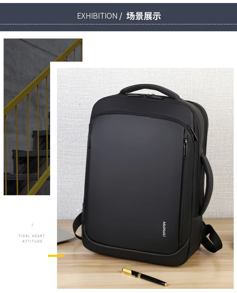 Брендовый рюкзак для ноутбука, мужские рюкзаки, бизнес ноутбук, Mochila, водонепроницаемый рюкзак, зарядка через usb, сумки для путешествий, ZL159