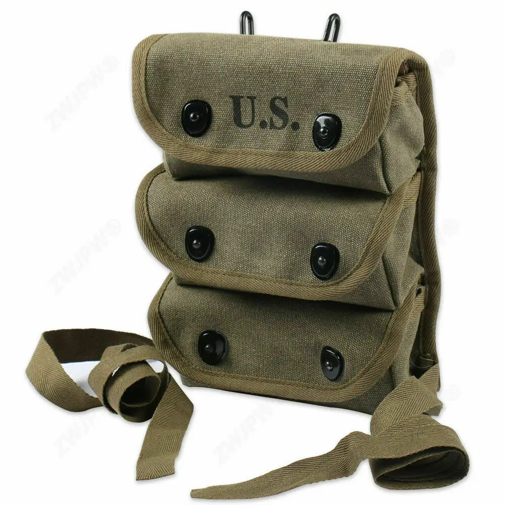 tomwang2012. WW2 WWII US Military Army Marine 3 Pocket Grenade Ammo Pouch War Reenactments