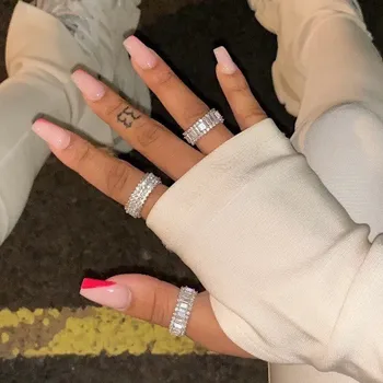 

Original 925 Sterling Silver RING Pave Diamond Band rings finger Wedding Engagement natural Gemstone Rings for Women Jewelry