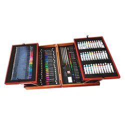 174PC Paintbrush Crayon Painting Set Children's School Supplies Watercolor Pen Art Set Water Oil Pastel Crayons for Kids