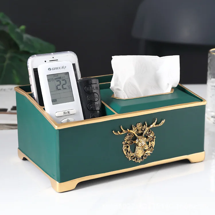 

Nordic Luxury Paper Towel Box Creative Household Multi-function Carton High Grade Living Room Desktop Remote Control Storage Box