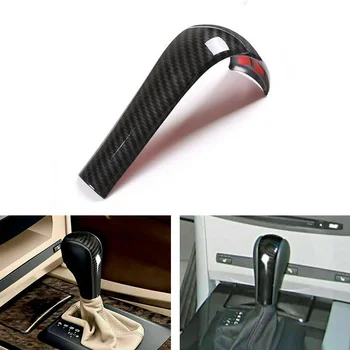 

Carbon Fiber Black ABS Gear Shift Knob Head Cover Car Interior Decoration Cover Trims For BMW 5 Series E60 E61 2003-2010