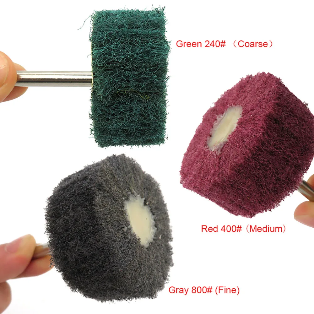 110Pcs 6mm Shank Flap Sanding Wheel 25×50mm Nylon Fiber Abrasive