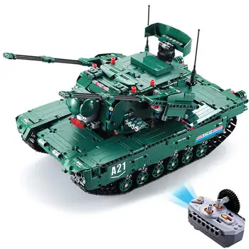 

Double E Cada 1498CPS RC Military M1A2 tank Model Building Blocks Bricks Remote Control Car technic toys for kids