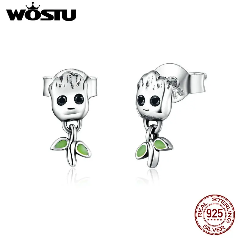 WOSTU 2020 новые модные серьги из настоящего серебра 925 пробы маленькие женские