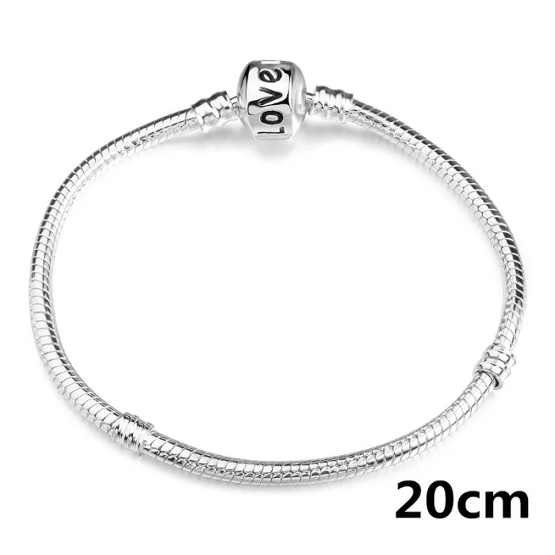 High Quality Silver Snake Chain Fine Pandora Bracelet 925 Fit European Authentic Charm Bracelet for Women DIY Jewelry Making