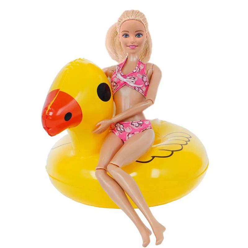 Doll Accessories Doll Barbies Swimming Ring Cute Cartoon Inflatable Lifebuoy for Barbies Doll Mixed Style Girl's Toy Our Generation