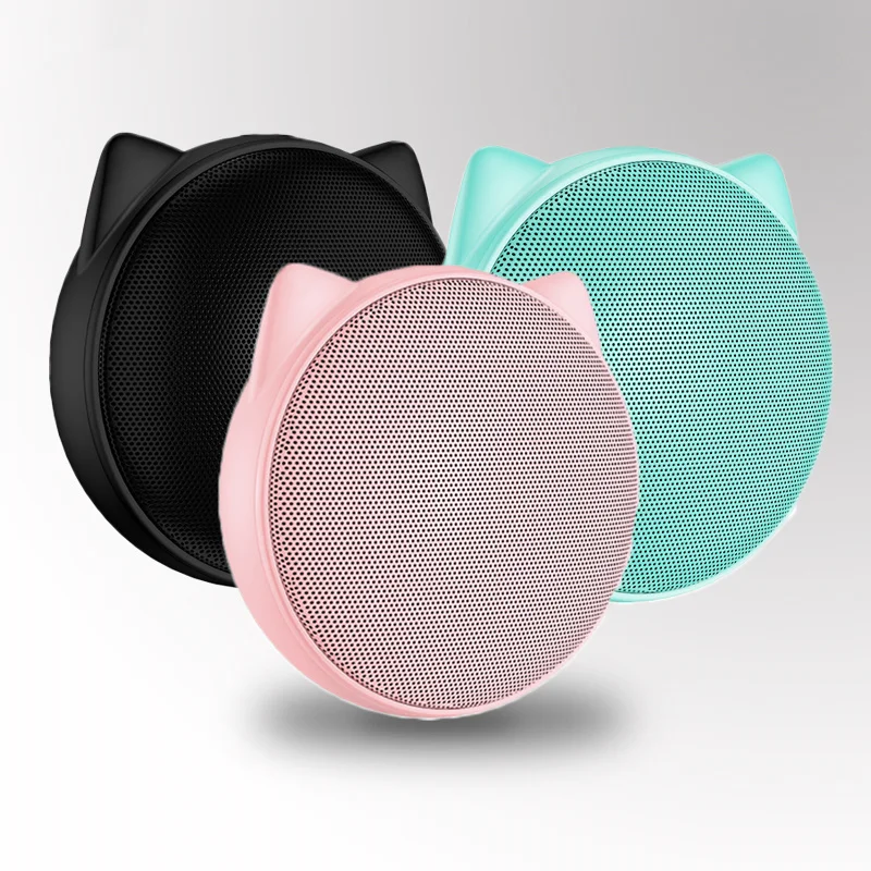 

New Mini Cute Cat Ear Outdoor TWS Small Audio Portable Wireless Stereo Bluetooth 4.2 Sound Quality Speaker Christmas Usb Gift