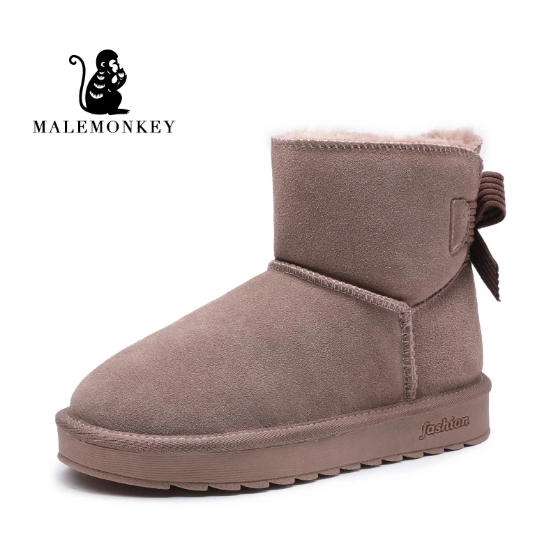 Malemonkey/ г., Size35-40 Зимние Модные женские ботинки женские зимние ботинки классические женские Ботинки Ботильоны на шнуровке с круглым носком - Цвет: Taro Purple