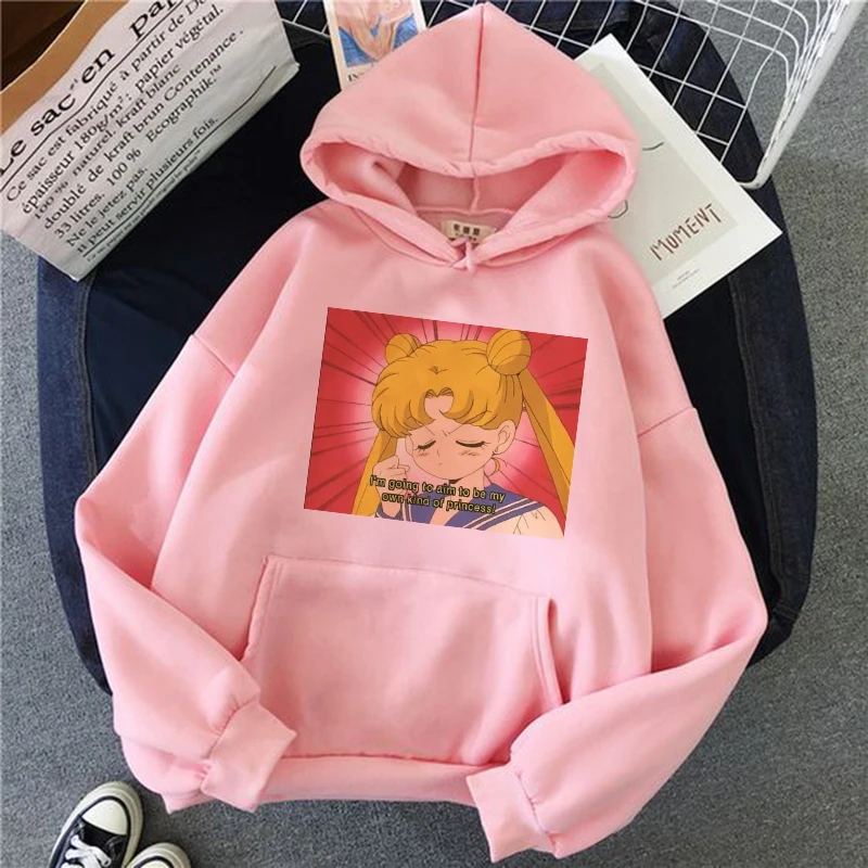 sailor moon women hoodie kawaii funny ulzzang Sweatshirt harajuku korean style Graphic female clothes Hoodies fashion grunge - Цвет: 4819