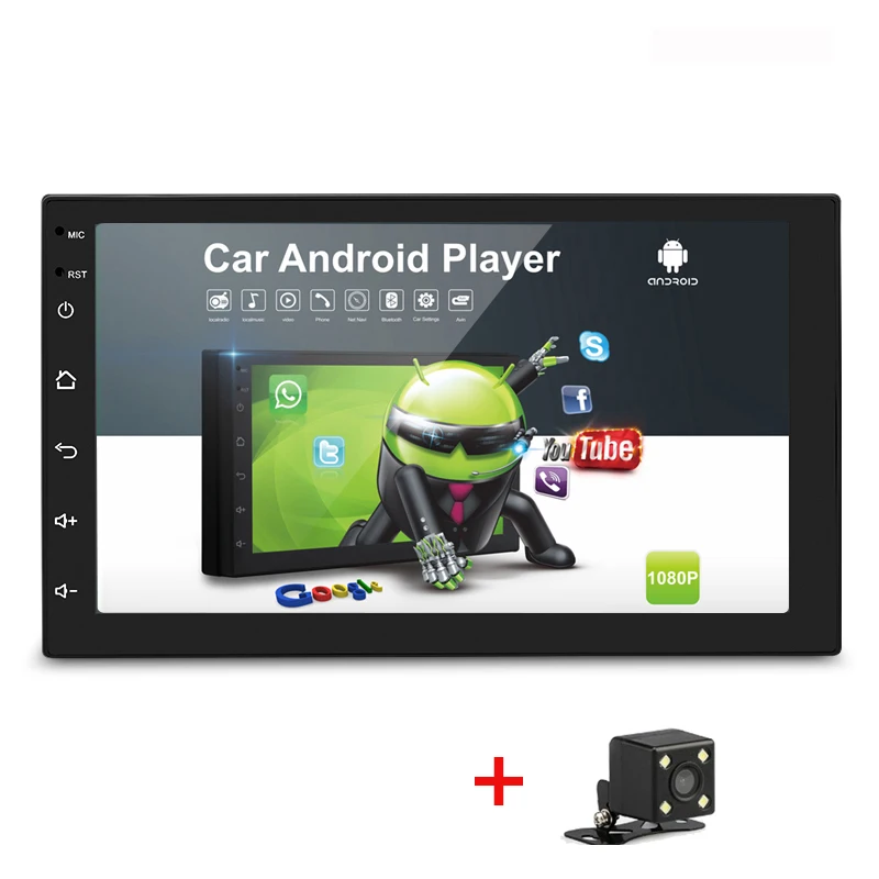 2 + 16G Android 9 1 Din Автомобильный MP4 MP5 HD 7 &quotсенсорный экран Мультимедиа Радио 2Din Bluetooth