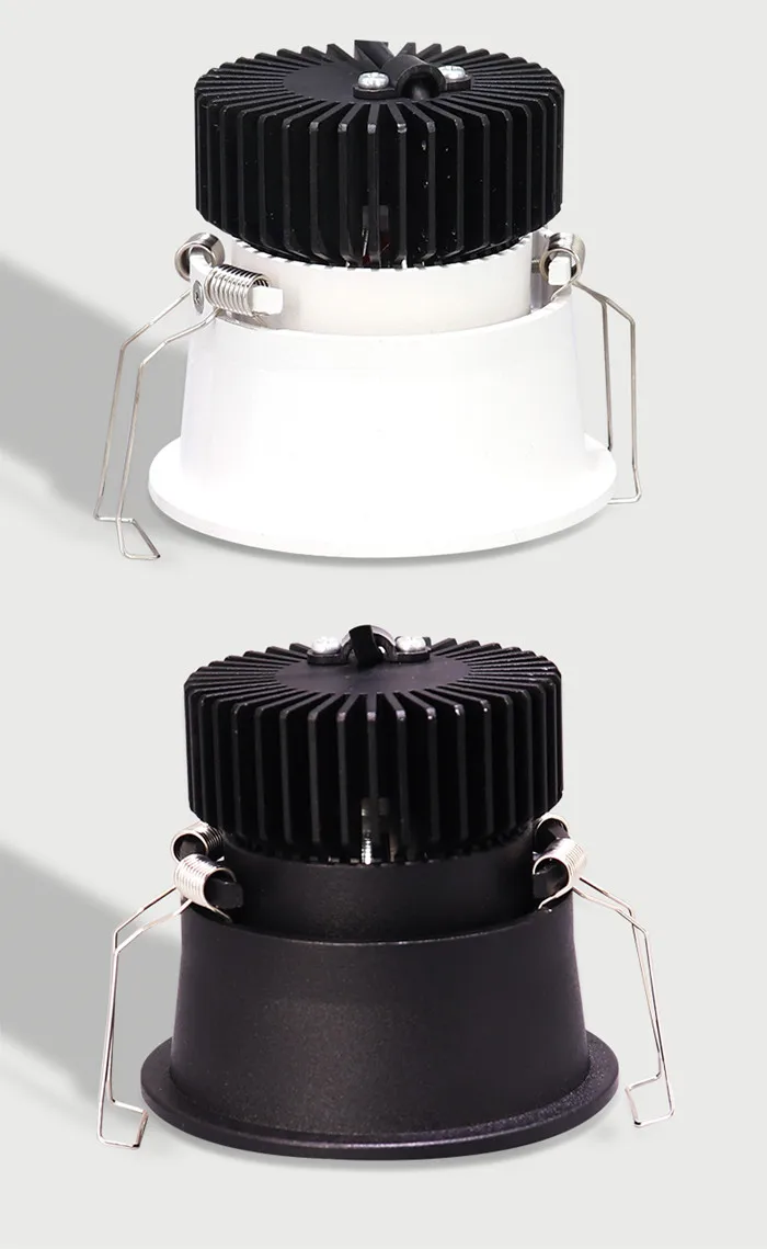 Dimmable Narrow border Embedded Anti-glare Led COB Ceiling Recessed downlight 10w 15w LED wall wash light Hotel Villa Lighting