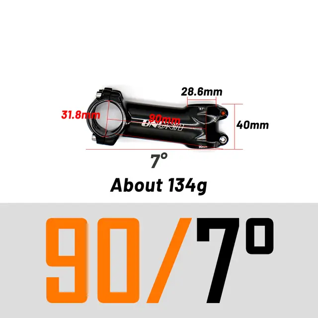 UNO Black Stem Bike Ultralight 7 17 35 Degree MTB Road Stem Fork 28.6 31.8mm 60/70/80/90/100/110/120/130mm Bicycle King Kalloy - Image 14