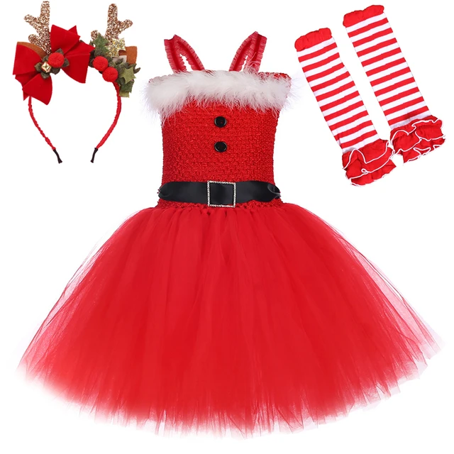 Vestido de tutú de Navidad para niñas, trajes de Navidad para niños, vestidos de ciervo, traje para niños, ropa de Año Nuevo - AliExpress