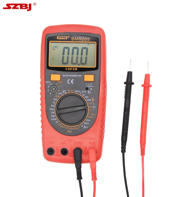 SZBJ BM9205 Relative value test manual range 1000V Digital Multimeter True RMS Multimeter