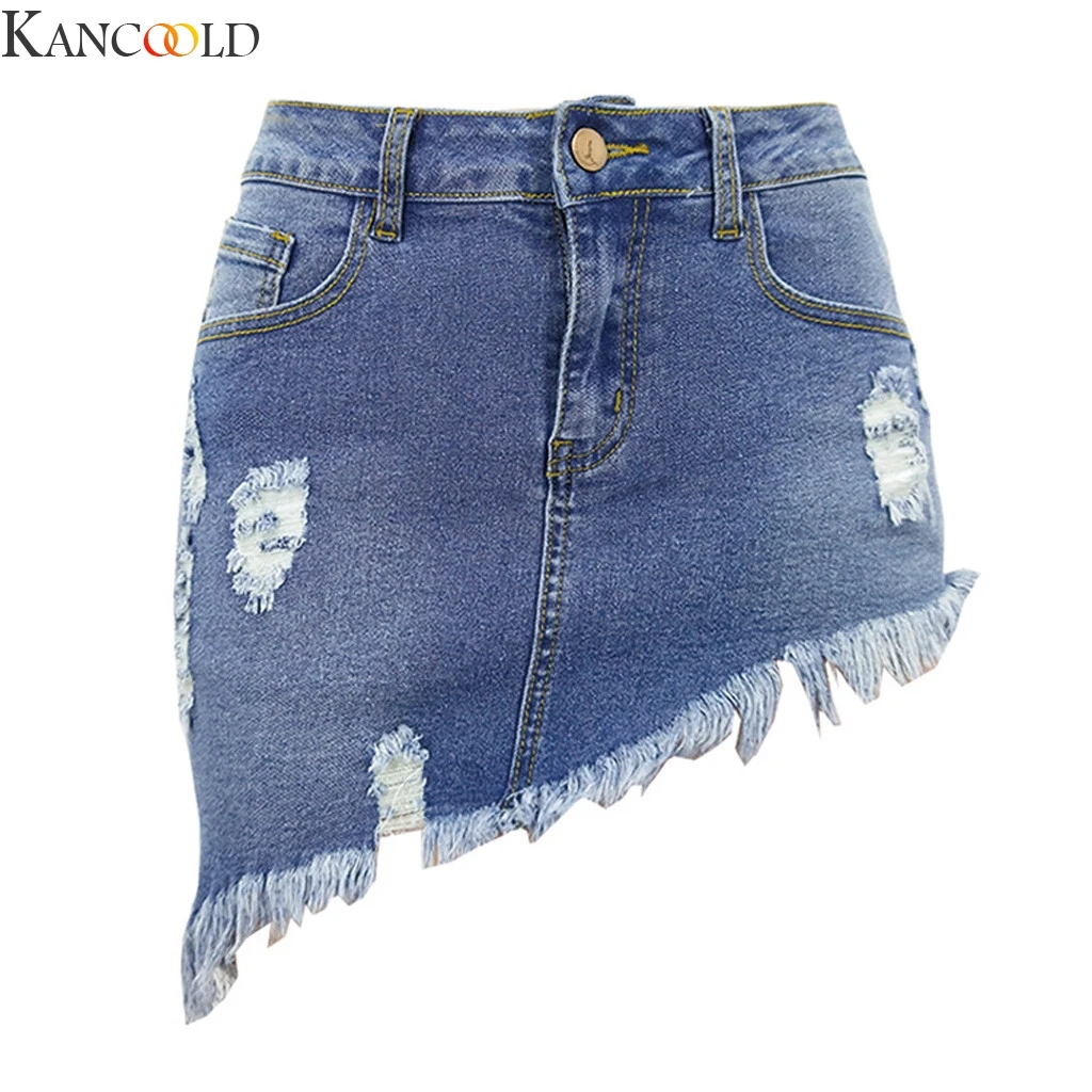 women's denim mini skirt