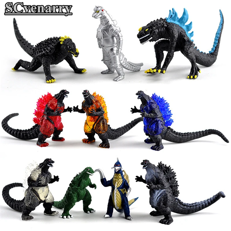 

10Pcs Godzillaed Collectible Model Mini Cartoon Toys Dolls Q Version Action Figures Kids Children Toys