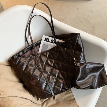 

High Capacity PU Leather Crossbody Bags for Women 2021 Winter Large Shoulder Handbags and Purses Female Totes Lady Hand Bag