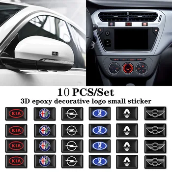 

10pcs Car styling 3D decorations stickers decals emblem badge for BMW Audi Toyota Opel Kia Suzuki Ford Nissan Peugeot Hyundai