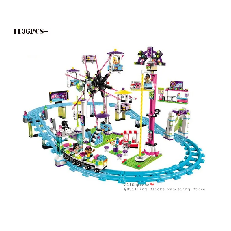 Comprar 10563 chicas amigas 1124 Uds Parque de Atracciones Montaña Rusa bloques de construcción juguetes compatibles con 41130 amigos legoinglys