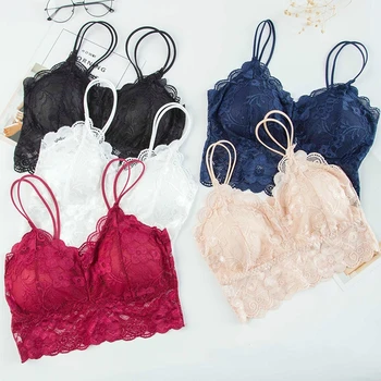 

Sexy Lace Women Bra Plus Size Push Up Bralette For Women Ladies Wireless Padded Full Cup Bras new recommended