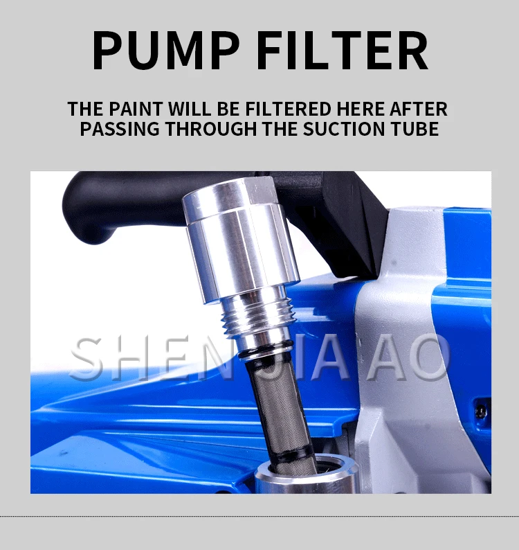 395 High Pressure Airless Latex Paint Spraying Machine 2200W Wall Coating Paint