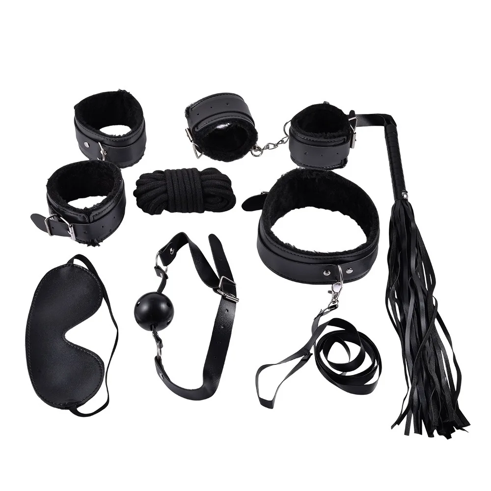 Friction Flute Plush Sexy 7 Seven Pieces Plush Leather Adult Toy Adult Passion Sex Products Tied Bondage