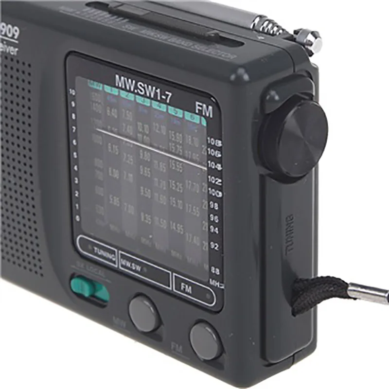 Acheter 1 pièces R-909 Radio FM MW(AM) SW (ondes courtes) 9 bandes