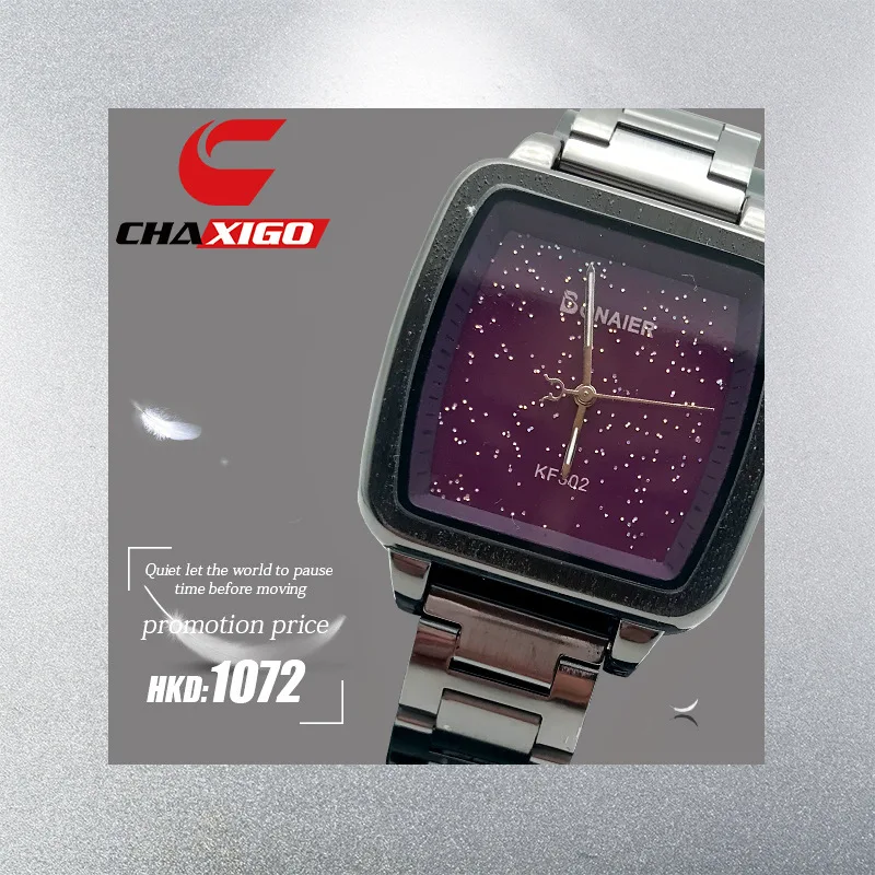 

Chaxigo Watch Men Waterproof Steel Belt Business Quartz Watch Calendar Watch a Shipping