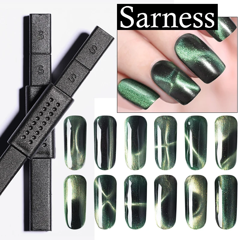 

Sarness DIY UV Nail Gel Polish Drawing Magnetic Vertical Stick Pen Magical Nail Tools 3D Cat Eye Effect Nail Art Magnet Stick