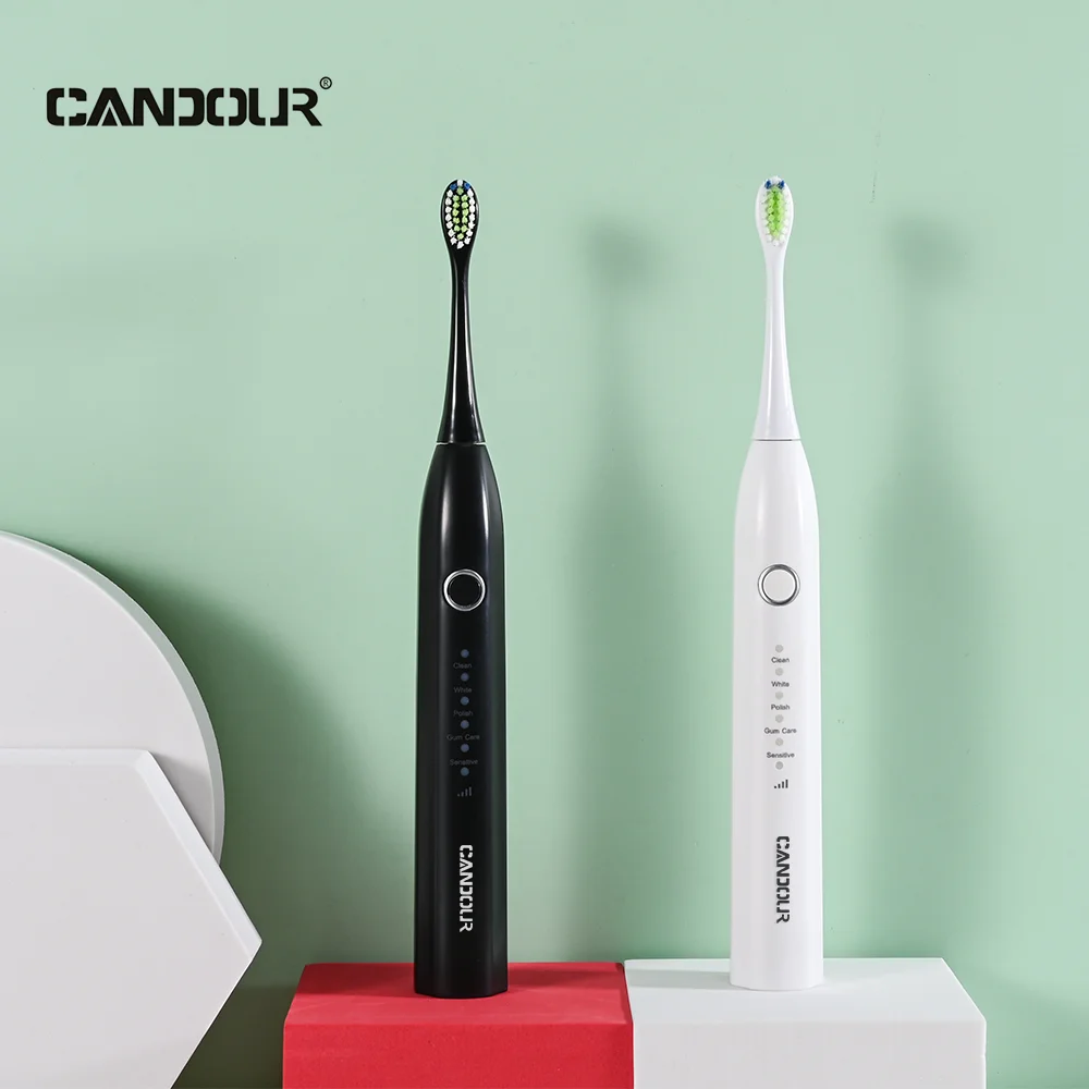 

CANDOUR CD-5166 Sonic electric toothbrush Adult IPX8 Ultrasonic automatic Rechargeable 40 Days Long Standby Time With 8 Brushh