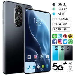 Tablette PC P50 de 8 pouces, Android 11, 12 go de RAM, 512 go de ROM, double SIM, 8800mAh, type c, GPS, prise en charge du clavier, Google Play 