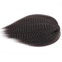 Faux cordon synthétique queue de cheval Extension de cheveux élastique pour les femmes crépus bouclés queue de cheval cheveux synthétiques haute bouffée Afro postiche 5