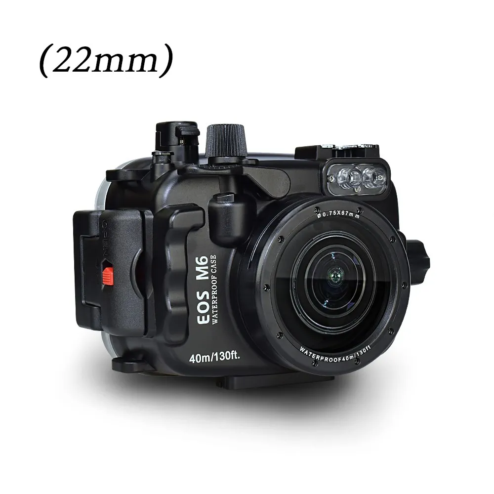 For Canon Camera EOS M6 Waterproof Housing Case Underwater 40m Photography Impermeable Protective Case 67mm Lens Port Interface