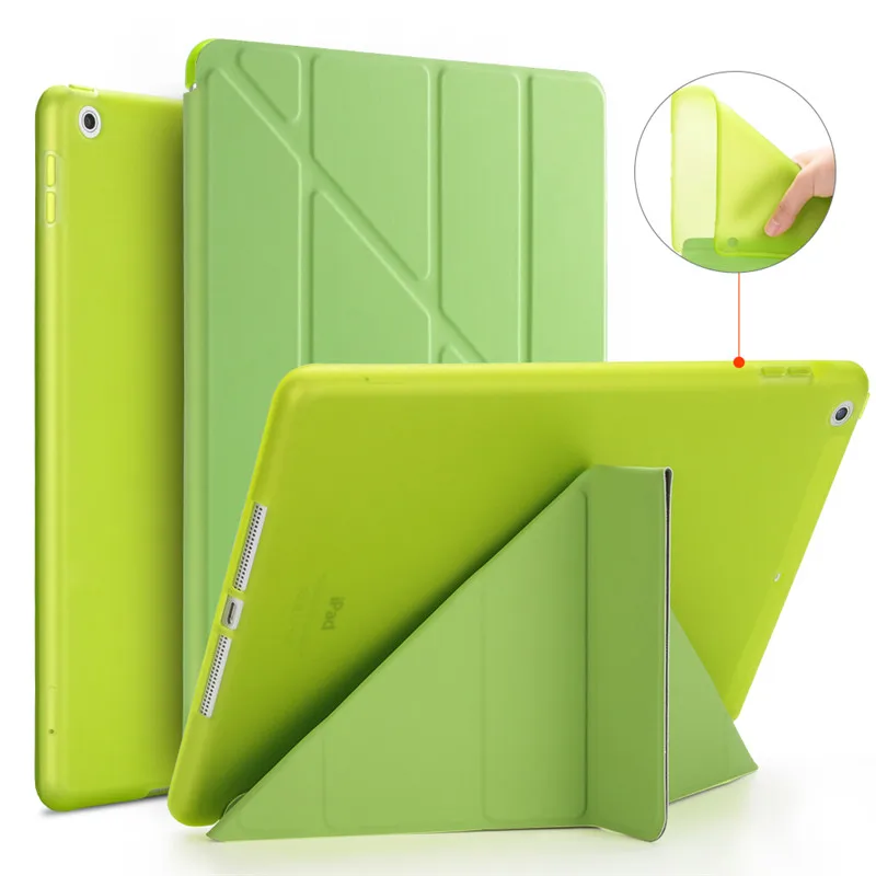 Green Для iPad Pro 9,7 чехол из искусственной кожи ТПУ Мягкая задняя крышка для iPad Pro 9,7 A1673 A1674 A1675 ультра тонкий флип-чехол Smart Cover - Цвет: Green