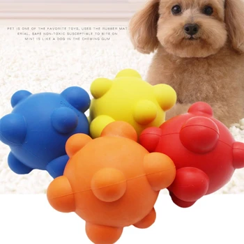 

Durable Rubber Jumping Activation Ball Tough Dog Clean Teeth Chewing Toy Puppy Teething Dog Chew Indestructible Toys