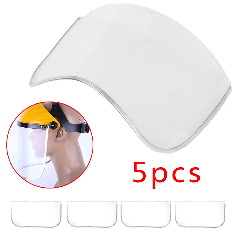 

5pcs Face Shield Replace Protective Screens Transparent Clear Visor Lens Face Shields Durable Practical 20*40cm