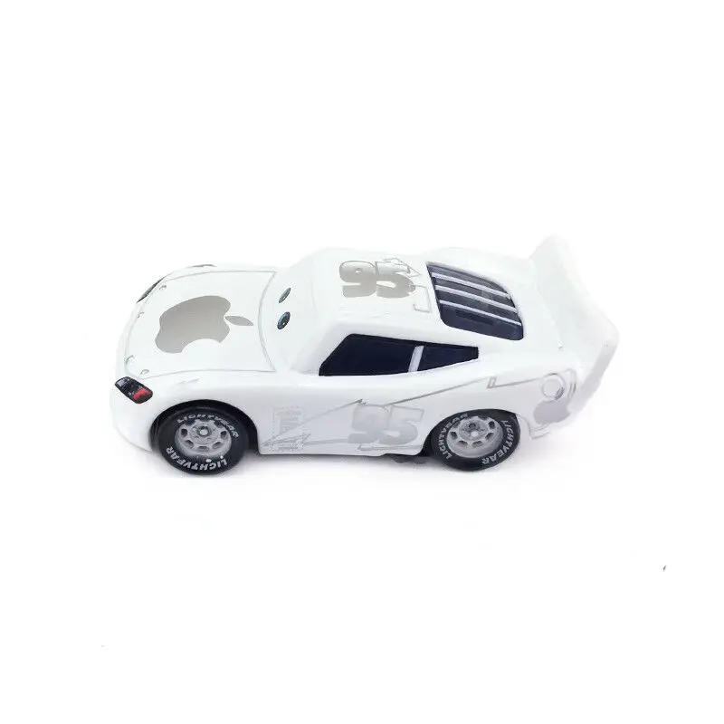 Disney «Тачки» № 95 Белый Apple Lighting McQueen Diecast металлические игрушка модель автомобиля