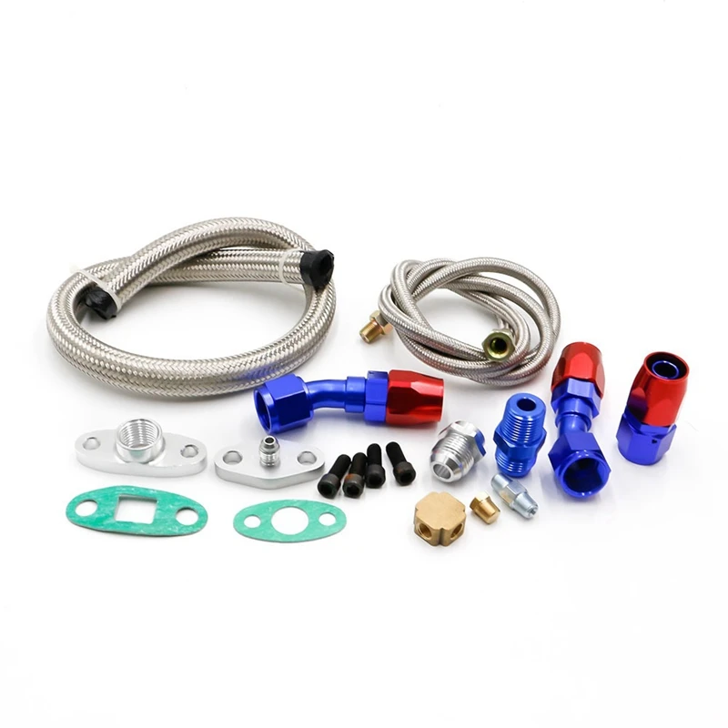 T3/T4/T04E Turbine Adapter Kit Turbine Oil Supply Tubing Kit