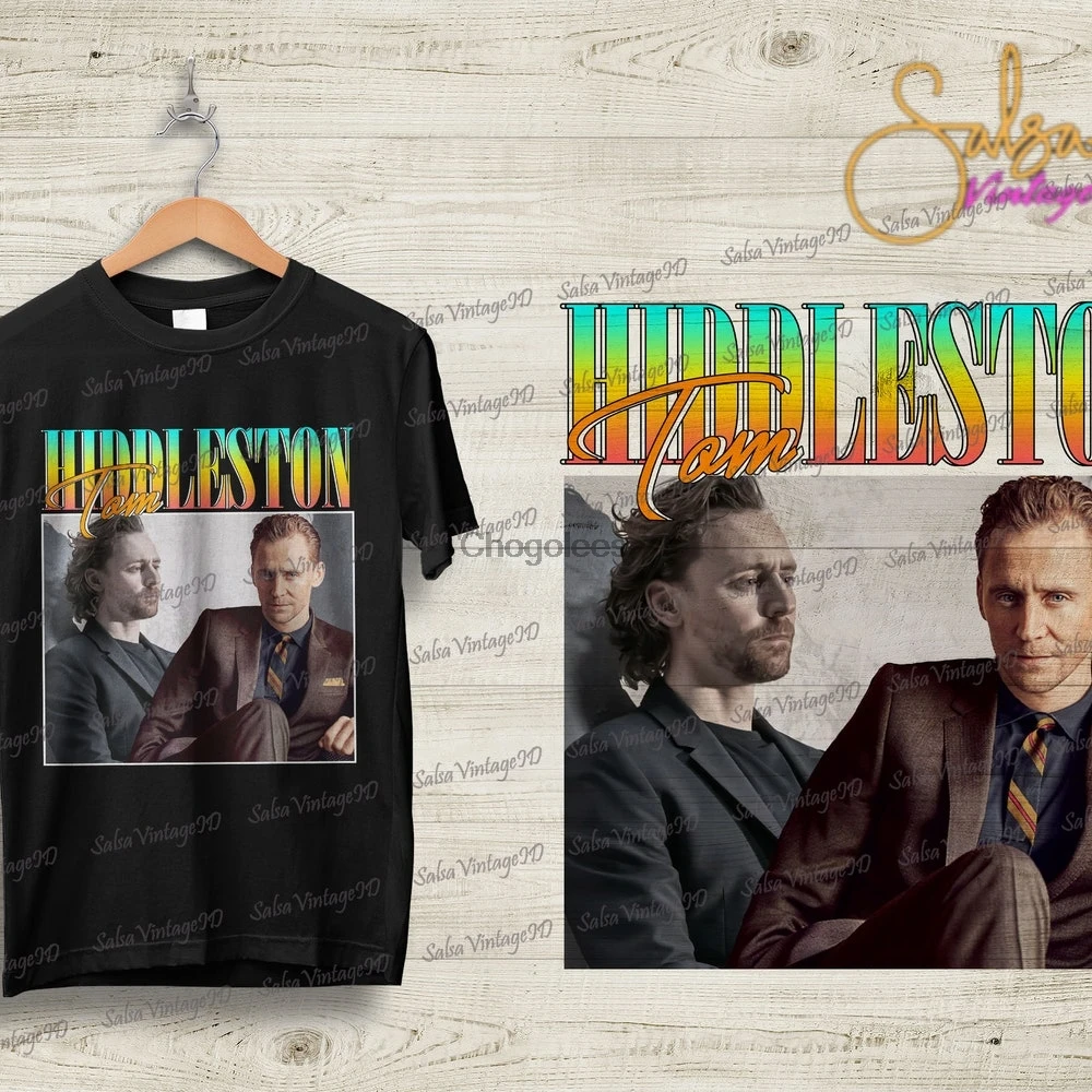 Tom Hiddleston Shirt Vintage 90&amp#39 s Retro T-shirt Unisex and Women Size Tee | Мужская одежда
