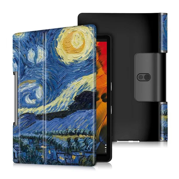 Чехол для lenovo Yoga Tab5 YT-X705F, умный чехол для lenovo Yoga Tab 5, 10,1 дюймов, чехол для планшета, чехол, защитная пленка+ стилус - Цвет: Starry sky