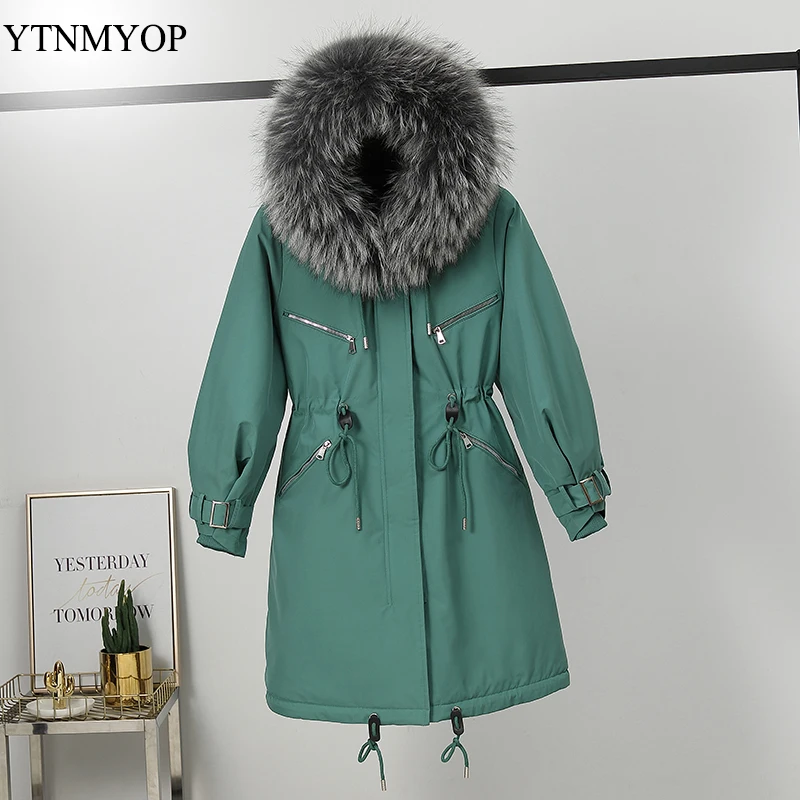 

YTNMYOP Winter Jacket Women Large Fur Parkas New Arrival Thick Warm Winter Coat Women Long Female Jacket Plus Size S-3XL Casaco