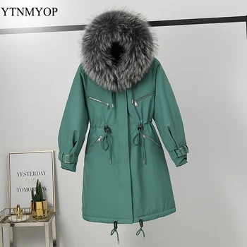 

YTNMYOP Winter Jacket Women Large Fur Parkas New Arrival Thick Warm Winter Coat Women Long Female Jacket Plus Size S-3XL Casaco