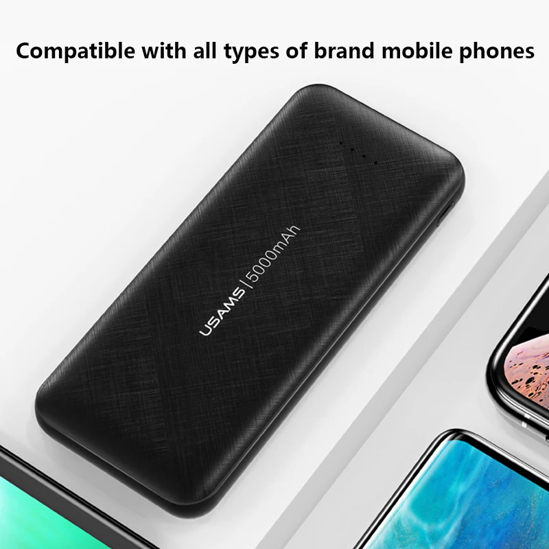 Band New 5000 mAh power Bank 2.1A светодиодный индикатор быстрой зарядки портативный зарядный внешний аккумулятор для Xiaomi Iphone