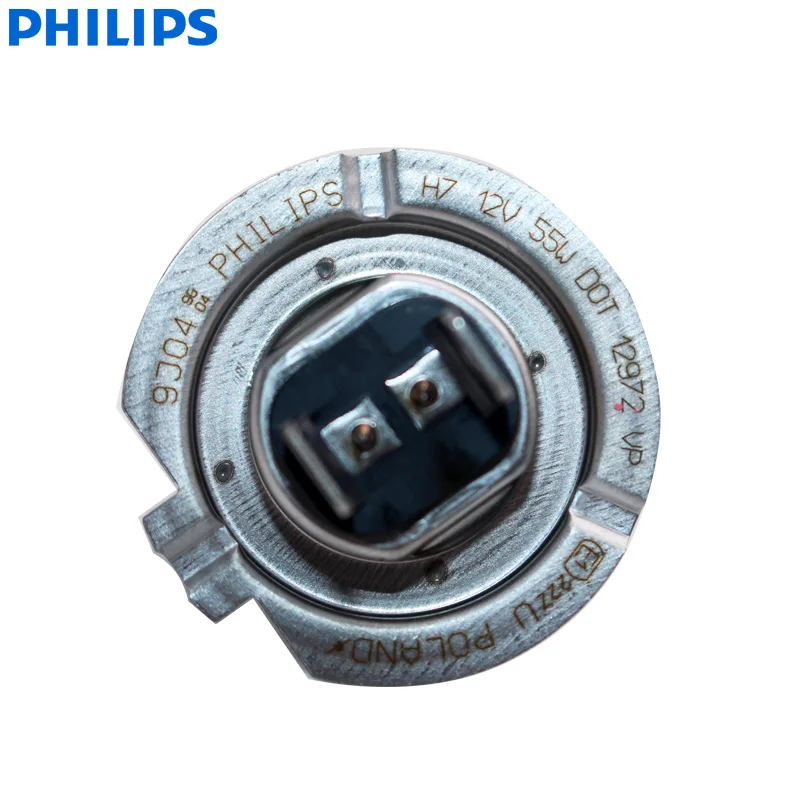 Philips H7 VisionPlus 12V 55W PX26d Halogen Car Headlight VP +60% Bright  Auto Lamps Original Light New Bulbs 12972VPS2, 2X