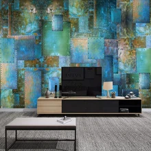 Пользовательские Настенные обои 3D поколение простой промышленный ветер клуб Железный Металлический Настенный декор живопись