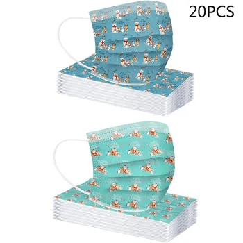 

Kids Children's Mask Disposable 3 Layers Ply Filter Christmas mouth Face Mask Earloops Non-woven Meltblown Fashion Mouth Mask