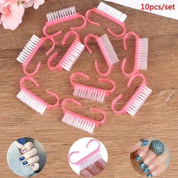 

10Pcs Nail Cleaning Clean Brush Tool File Manicure Pedicure Soft Remove Dust Small Angle Clear Tools Sets