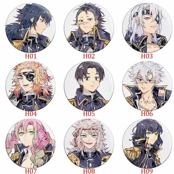 

Demon Slayer Kimetsu No Yaiba Cosplay Army Uniform Badges Brooch Pins Kamado Tanjirou Icon Collection Backpacks Clothes